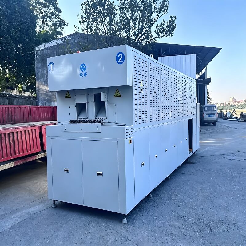Horno de túnel con correa de malla