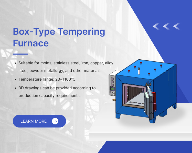 Horno de templado tipo caja con apertura de puerta izquierda-derecha