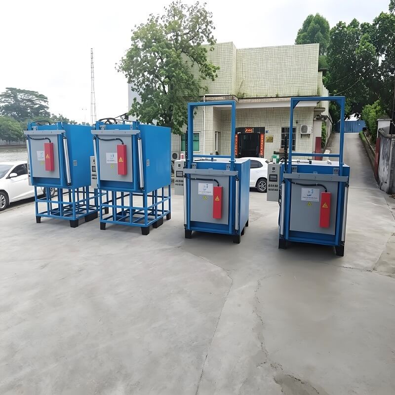 Horno de templado encajonado de resistencia eléctrica, equipo de tratamiento térmico industrial 650°C