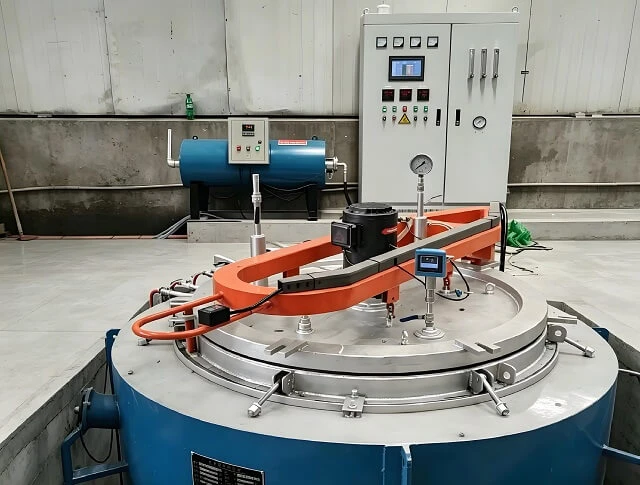 Horno de nitrocarburaci&oacute;n tipo pozo de ahorro de energ&iacute;a con postoxidaci&oacute;n para moldes y piezas de a