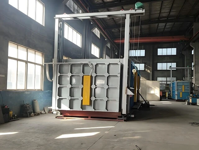 Horno tipo caja de tratamiento t&eacute;rmico de cargas pesadas con horno de bogie para la industria de for