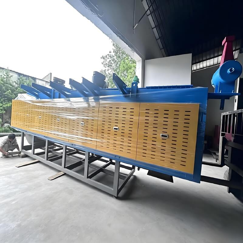 Horno de empuje sin mufla para procesamiento de carbonitruración y endurecimiento de metales