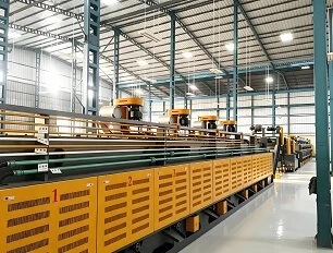 Tipo l&iacute;nea de procesamiento de piezas de metal Full Auto del rodillo de calefacci&oacute;n de gas del horno