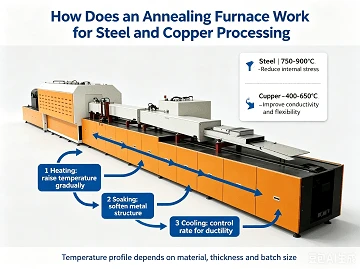 &iquest;C&oacute;mo funciona un horno de recocido para el procesamiento de acero y cobre?