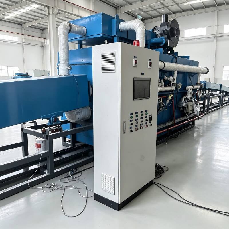Línea de recocido brillante continua eléctrica, horno para alambre de tubo de sujeción de latón, aluminio y acero