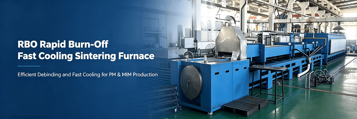 Horno de sinterización de enfriamiento rápido RBO frente a horno de correa de malla estándar | Comparación de producción de PM y MIM
